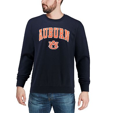 Men's Colosseum Navy Auburn Tigers Arch & Logo Crew Neck Sweatshirt