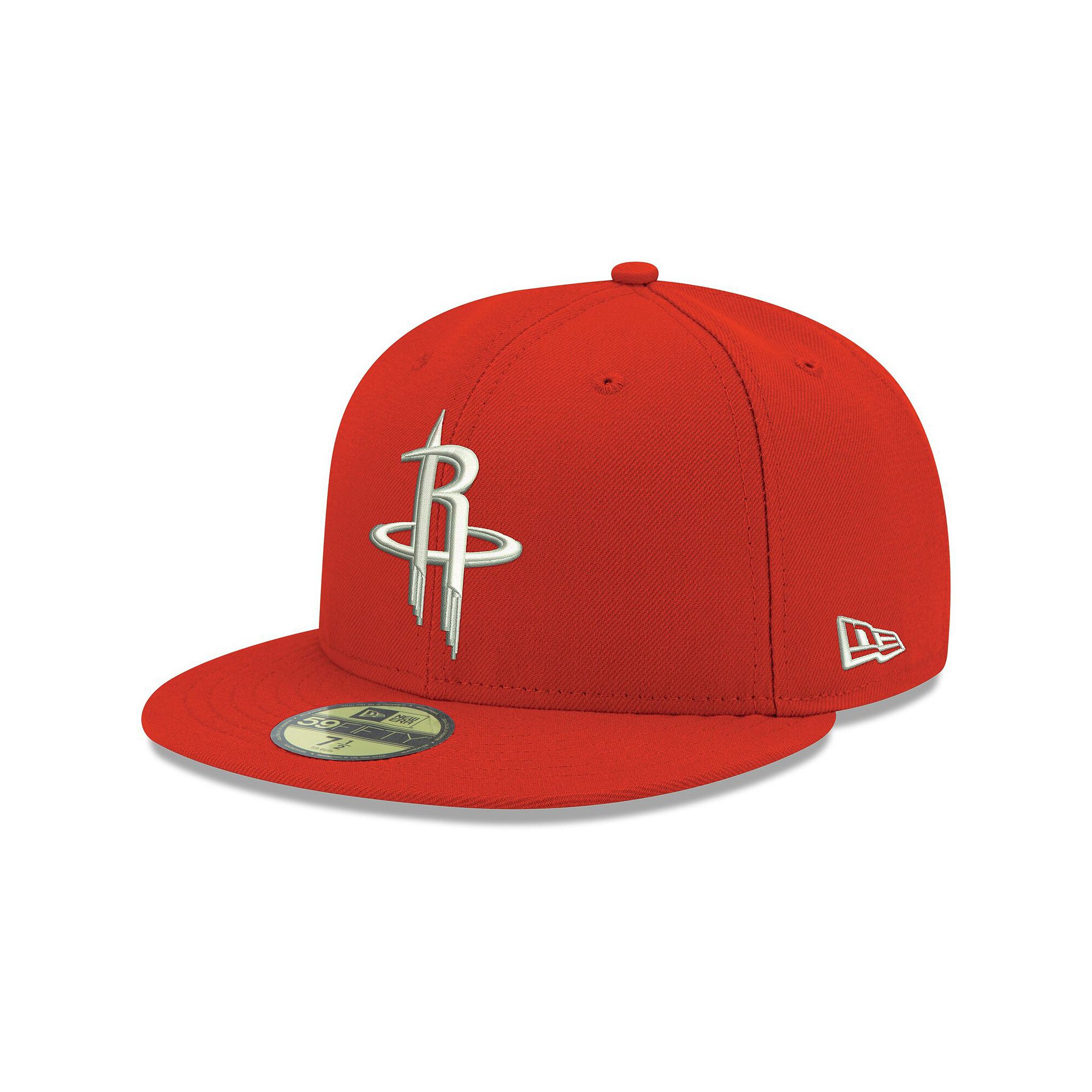 Mens New Era Red Houston Rockets Official Team Color 59FIFTY Fitted Hat, S