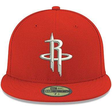 Men's New Era Red Houston Rockets Official Team Color 59FIFTY Fitted Hat