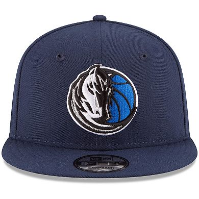 Men's New Era Navy Dallas Mavericks Official Team Color 9FIFTY Snapback Hat
