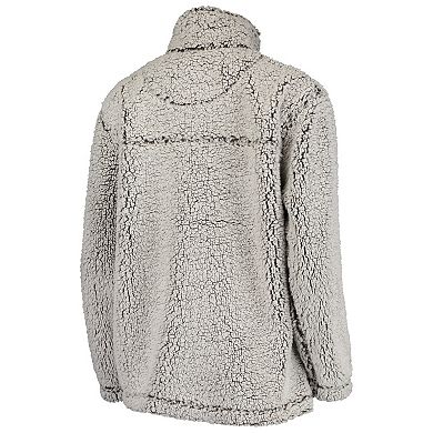 Women's G-III 4Her by Carl Banks Gray San Jose Sharks Sherpa Quarter-Zip Pullover Jacket