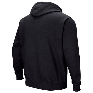 Men's Colosseum Black Hawaii Warriors Wordmark Arch & Logo Pullover Hoodie