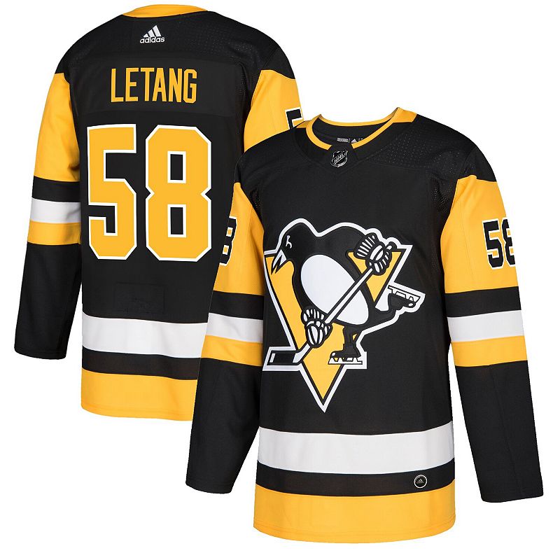 UPC 191023340027 product image for Men's adidas Kris Letang Black Pittsburgh Penguins Authentic Player Jersey, Size | upcitemdb.com