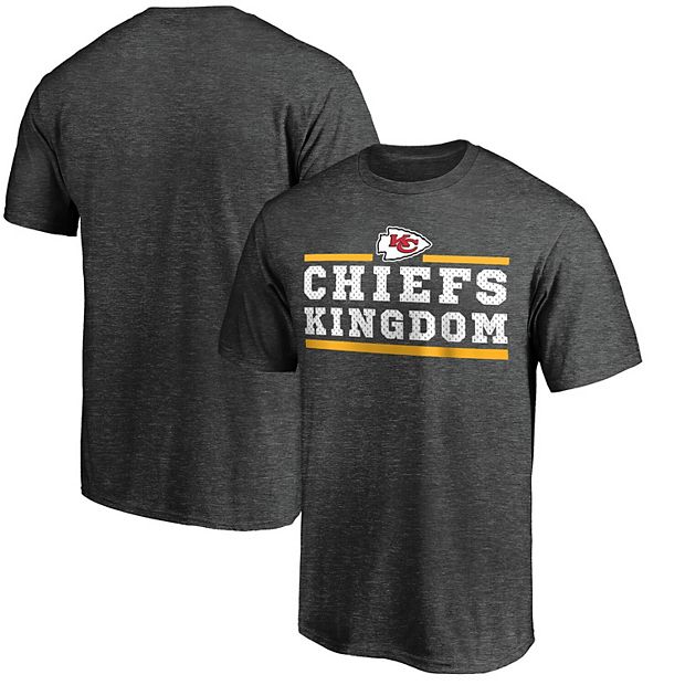 Men's Majestic Heathered Charcoal Kansas City Chiefs Showtime Let's Go T- Shirt