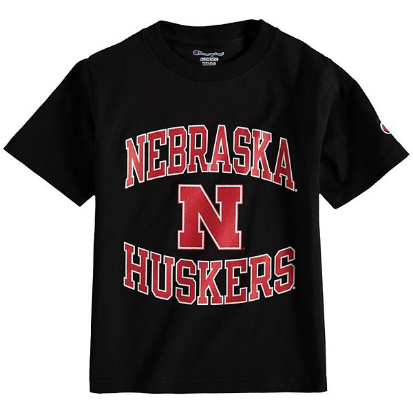 Youth Champion Black Nebraska Huskers Circling Team Jersey TShirt