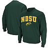 Men's Colosseum Green NDSU Bison Arch & Logo Sweatshirt