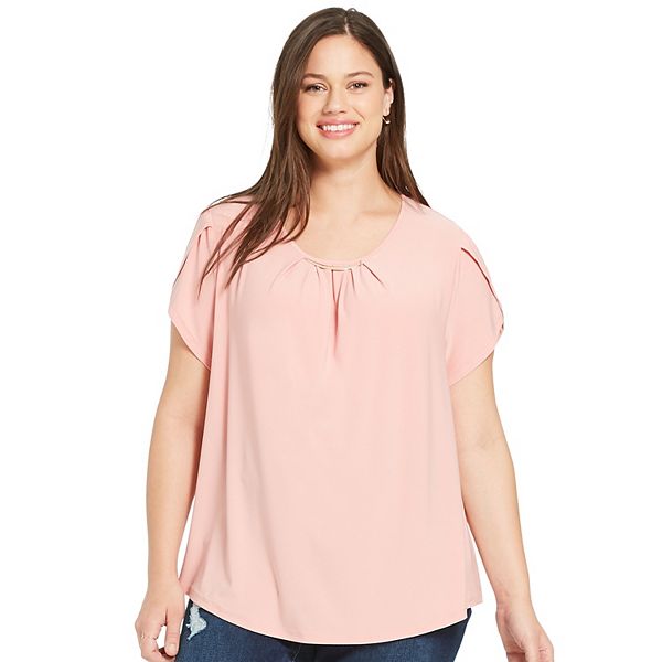 Plus Size East Adeline by Dia & Co Tulip Sleeve Blouse