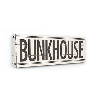 Stupell Home Decor Bunkhouse Rustic Wood Textured Word Design Wall Art by Stephanie Workman Marrott