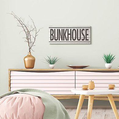 Stupell Home Decor Bunkhouse Rustic Wood Textured Word Design Wall Art by Stephanie Workman Marrott