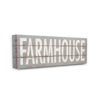 Stupell Home Decor Farmhouse Rustic Wood Textured Grey Word Design Wall Art by Stephanie Workman Marrott