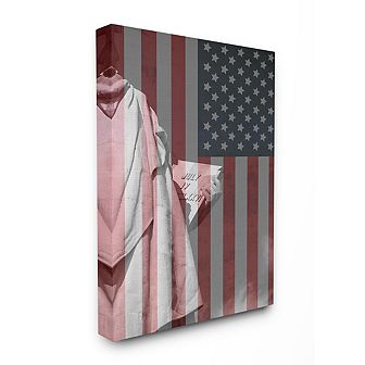 Stupell Home Decor American Flag USA Rustic Liberty Design Wall Art by Daniel Sproul