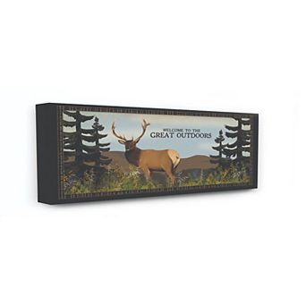 Stupell Home Decor Great Outdoors Elk Animal Country Wall Art