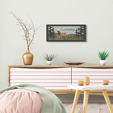 Stupell Home Decor Great Outdoors Elk Animal Country Wall Art