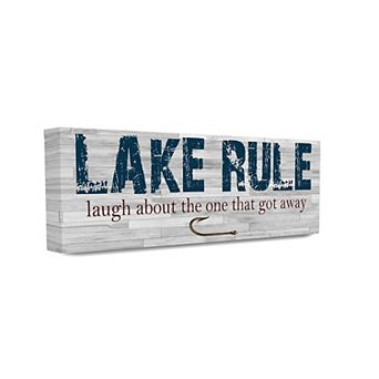 Stupell Home Decor Lake Rule Country Home Wood Wall Art