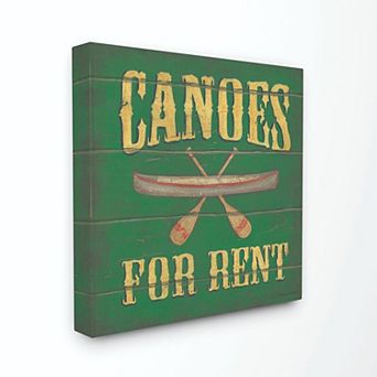 Stupell Home Decor Canoes For Rent Country Home Wall Art