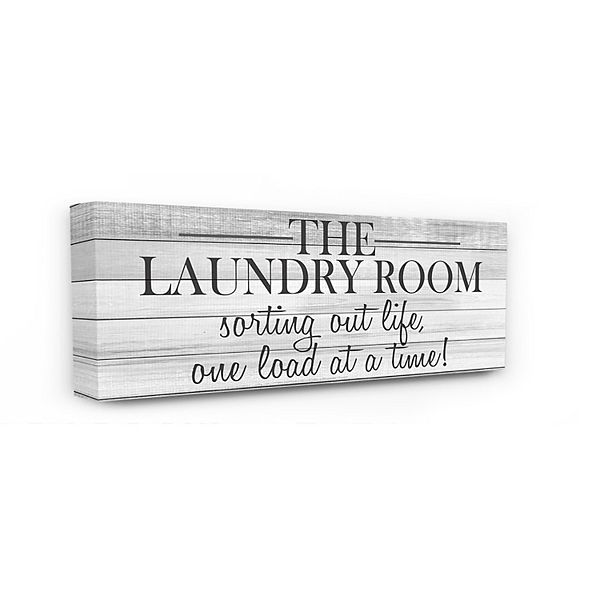 Stupell Home Decor Laundry Room Funny Word Bathroom Black And White Design Wall Art By Kimberly Allen