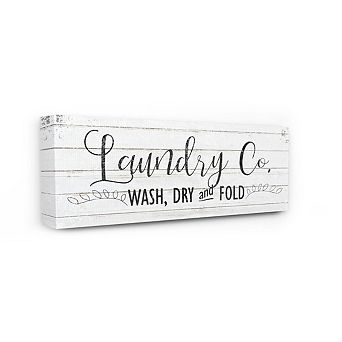 Stupell Home Decor Laundry Wash Dry Bathroom Black And White Word Design Wall Art by Kimberly Allen