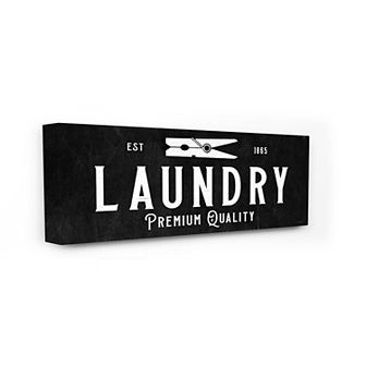 Stupell Home Decor Vintage Laundry Black And White Textured Word Design Wall Art by Gigi Louise