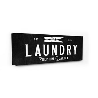 Stupell Home Decor Vintage Laundry Black And White Textured Word Design Wall Art by Gigi Louise