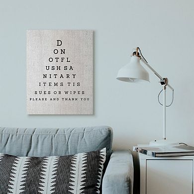 Stupell Home Decor Eye Chart Bathroom Laundry Wall Art