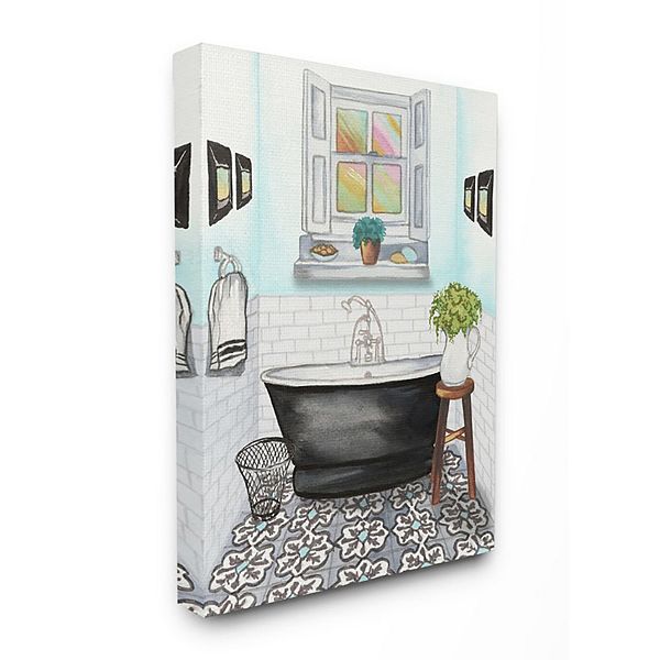 Stupell Home Decor Cute Bathroom Wall Art