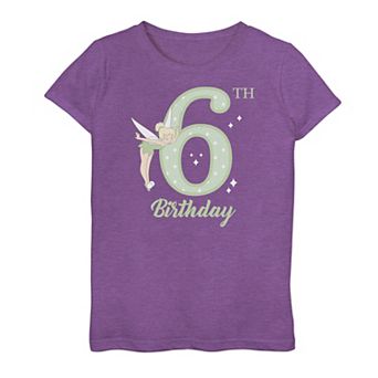 Disney's Peter Pan Girls 7-16 Tinker Bell 6th Birthday Graphic Tee