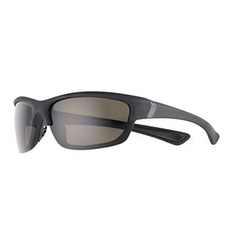 Men's Tek Gear® Rubberized Black Framed Comfort Fit Polarized Wrap-Around Sunglasses