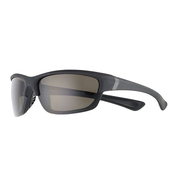 Men's Tek Gear® Black Framed Comfort Fit Polarized Wrap-Around Sunglasses
