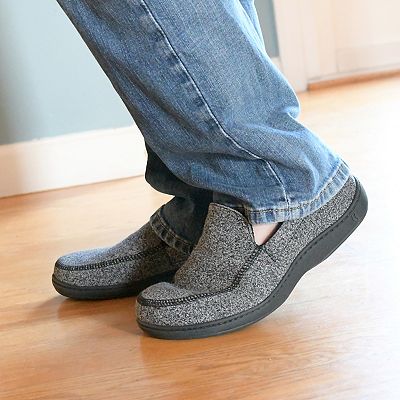 New! Isotoner Space Dye Mens 11-12 Gray Slip On Casual Indoor Outdoor Slippers isotoner Space Dye Men main image 3