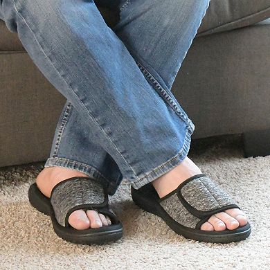 isotoner Space Dye Adjustable Men's Slide Slippers