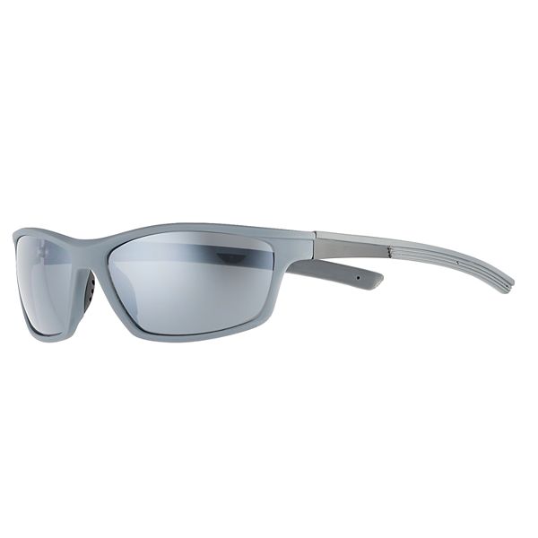 Men's Tek Gear® Silver Wrap Flash Sunglasses