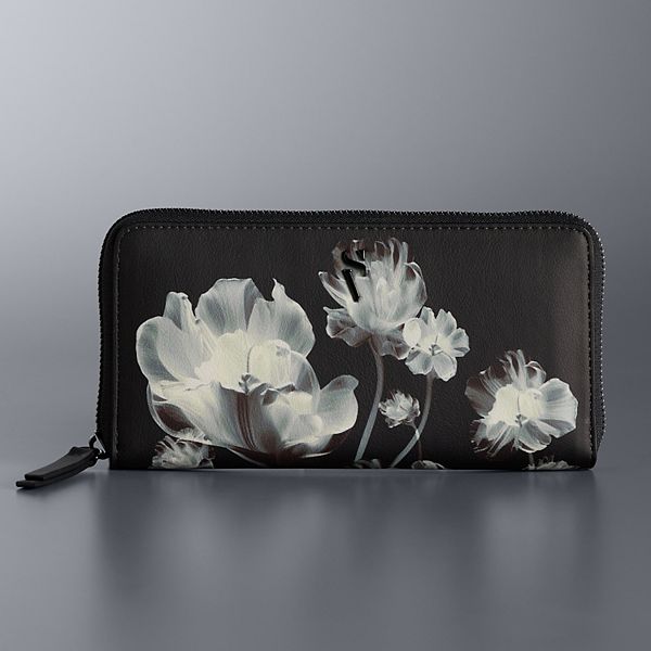 Simply Vera Vera Wang Signature Wallet - Black White Floral