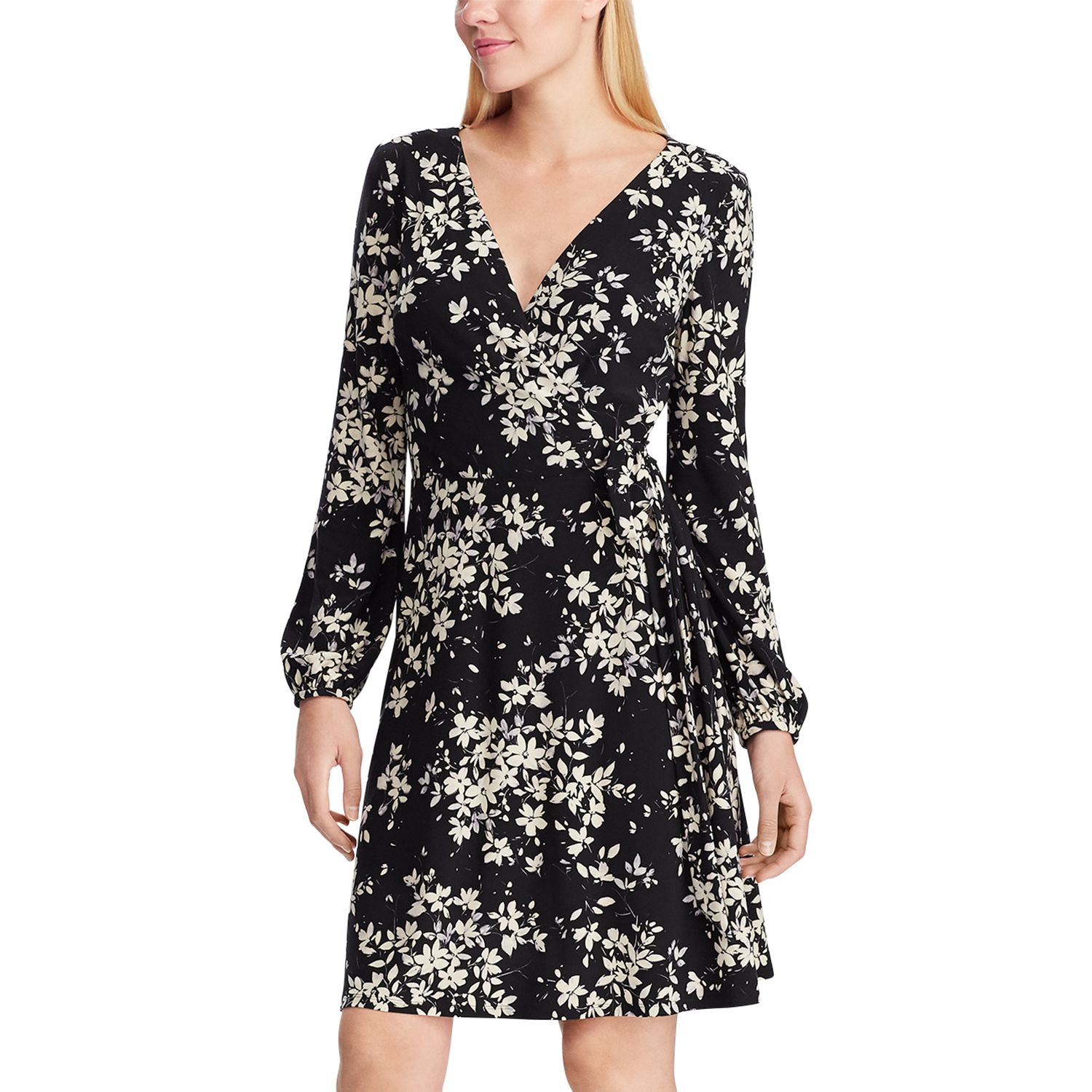 chaps wrap dress