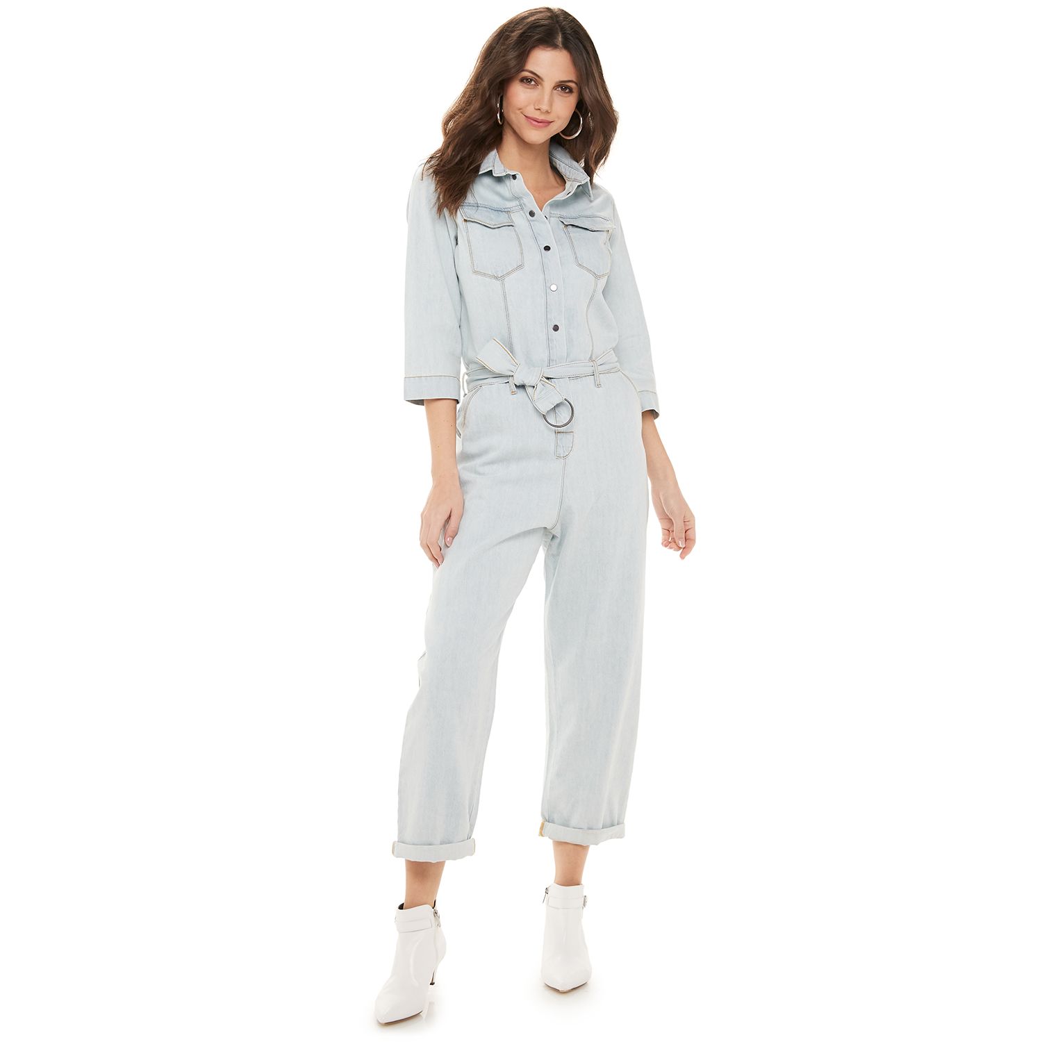 denim utility jumpsuit womens