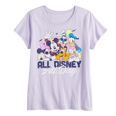 Disney s Mickey Friends Women s All Disney All Day Graphic Tee by Family Fun