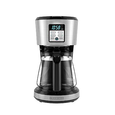 BLACK+DECKER 12-Cup Stainless Steel Programmable Coffee Maker