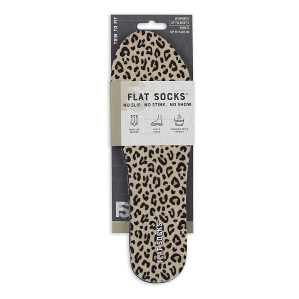 Women's Flat Socks Printed Shoe Liner - Leopard