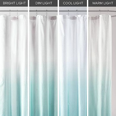 Madison Park Loire Ombre Printed Seersucker Shower Curtain