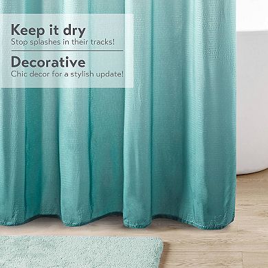 Madison Park Loire Ombre Printed Seersucker Shower Curtain