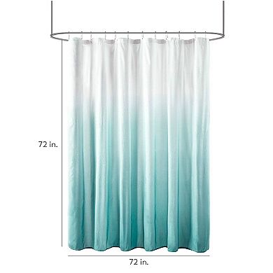 Madison Park Loire Ombre Printed Seersucker Shower Curtain