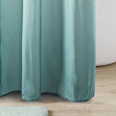Madison Park Loire Ombre Printed Seersucker Shower Curtain
