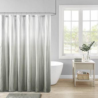 Madison Park Loire Ombre Printed Seersucker Shower Curtain