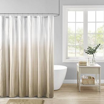 Madison Park Loire Ombre Printed Seersucker Shower Curtain