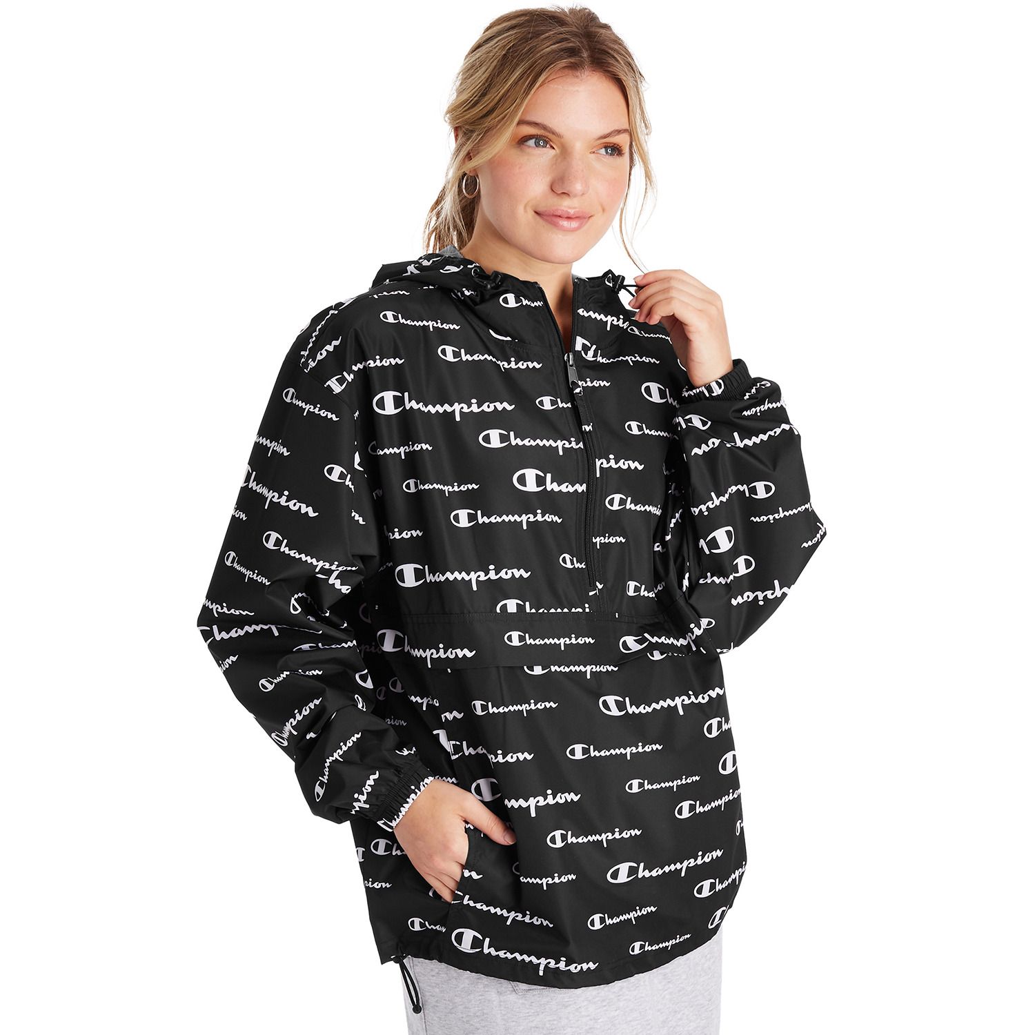 women's packable jacket with hood