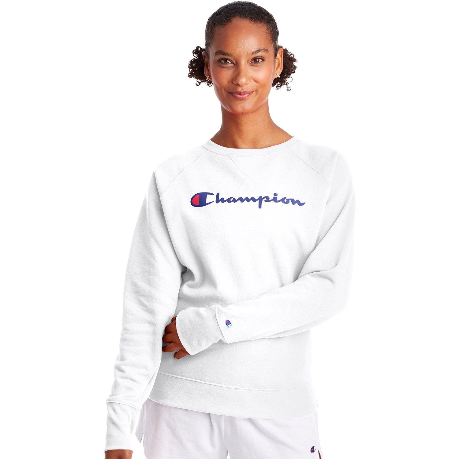 champion white hoodie women's