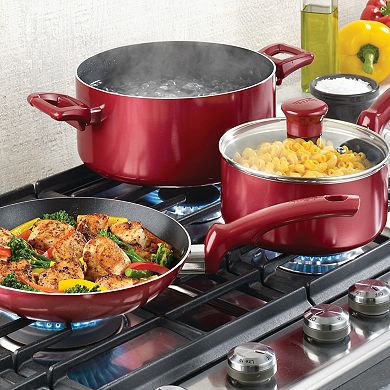 T-Fal Essentials 20-pc. Nonstick Red Cookware Set