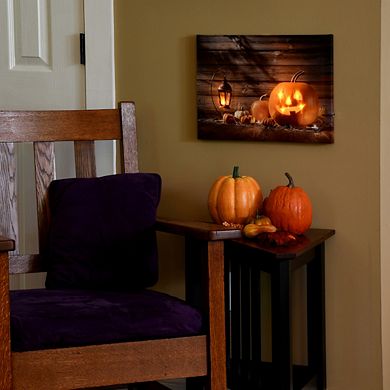 LumaBase Light-Up Jack O' Lantern Wall Art