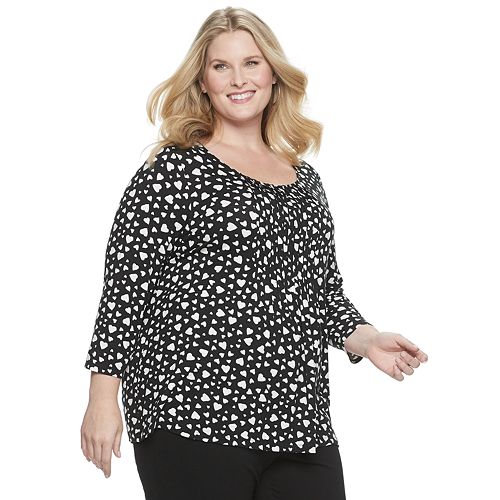 Plus Size Croft & Barrow® Pleat Front Top