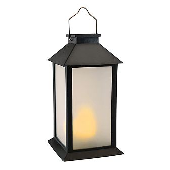 LumaBase Solar Flickering LED Lantern Table Decor