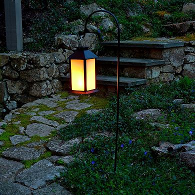 LumaBase Solar Flickering LED Lantern Table Decor